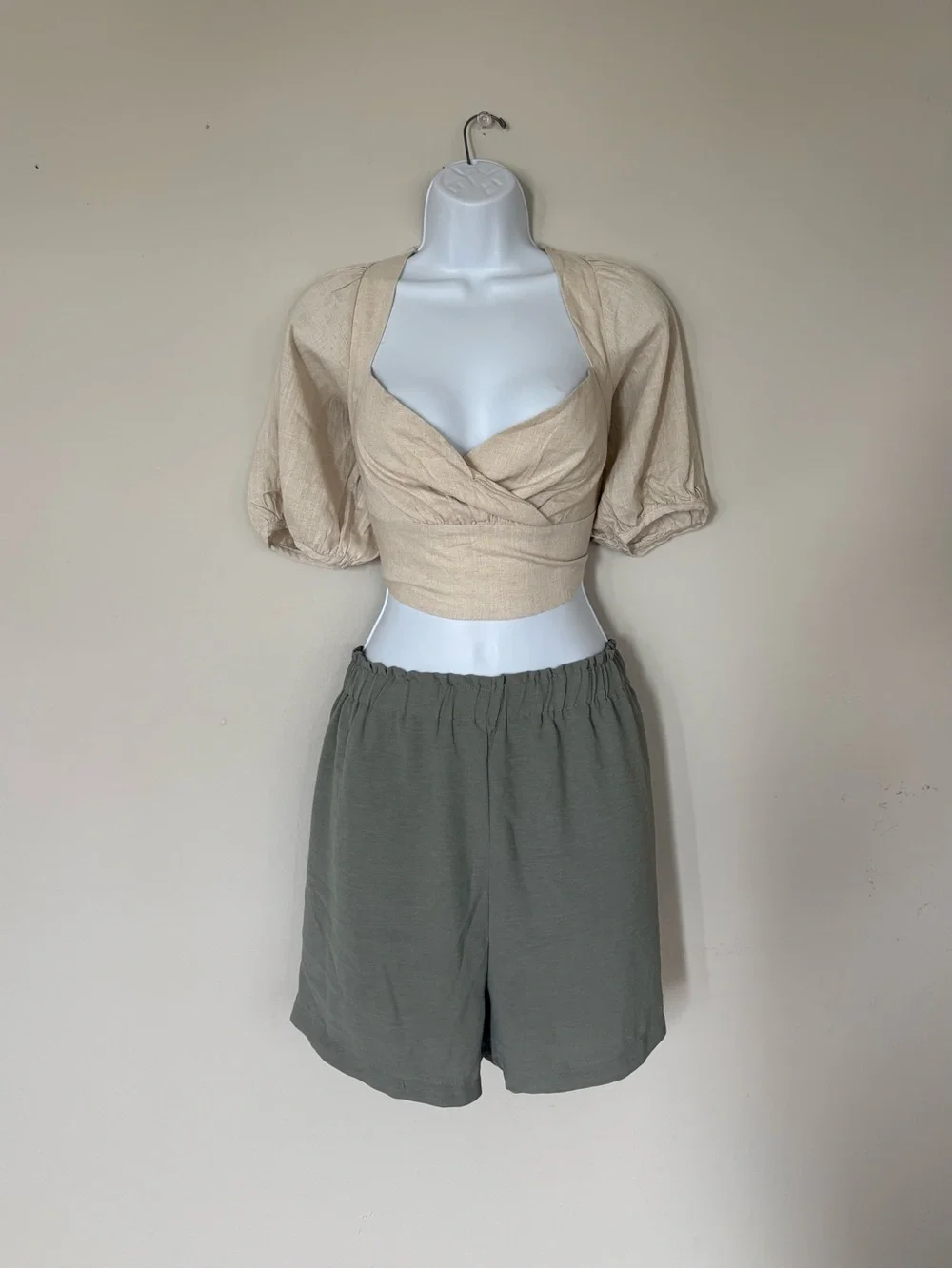 Fashion Nova Mimosa & Chill Linen Look Two Piece Set Size L